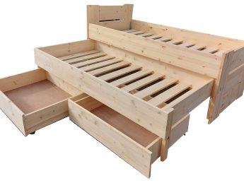Bed + onderschuifbed + 2 laden + 2 bodems INCLUSIEF montage en levering!