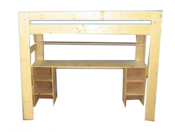 Hoogslaper met bureau en 2 rekjes - MAUR1 (170-230cm Hoog)
