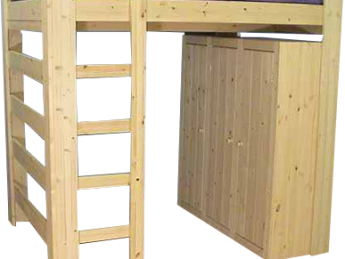 Hoogslaper met kast aan korte zijde - MAUR1 (170-230cm Hoog)
