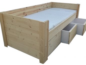 Houten Bank Bed - Petra (Met bodem, matras, levering én montage)