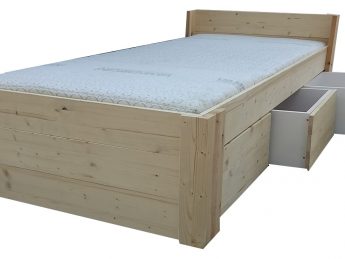 Houten Loungebed met 3 laden - Petra