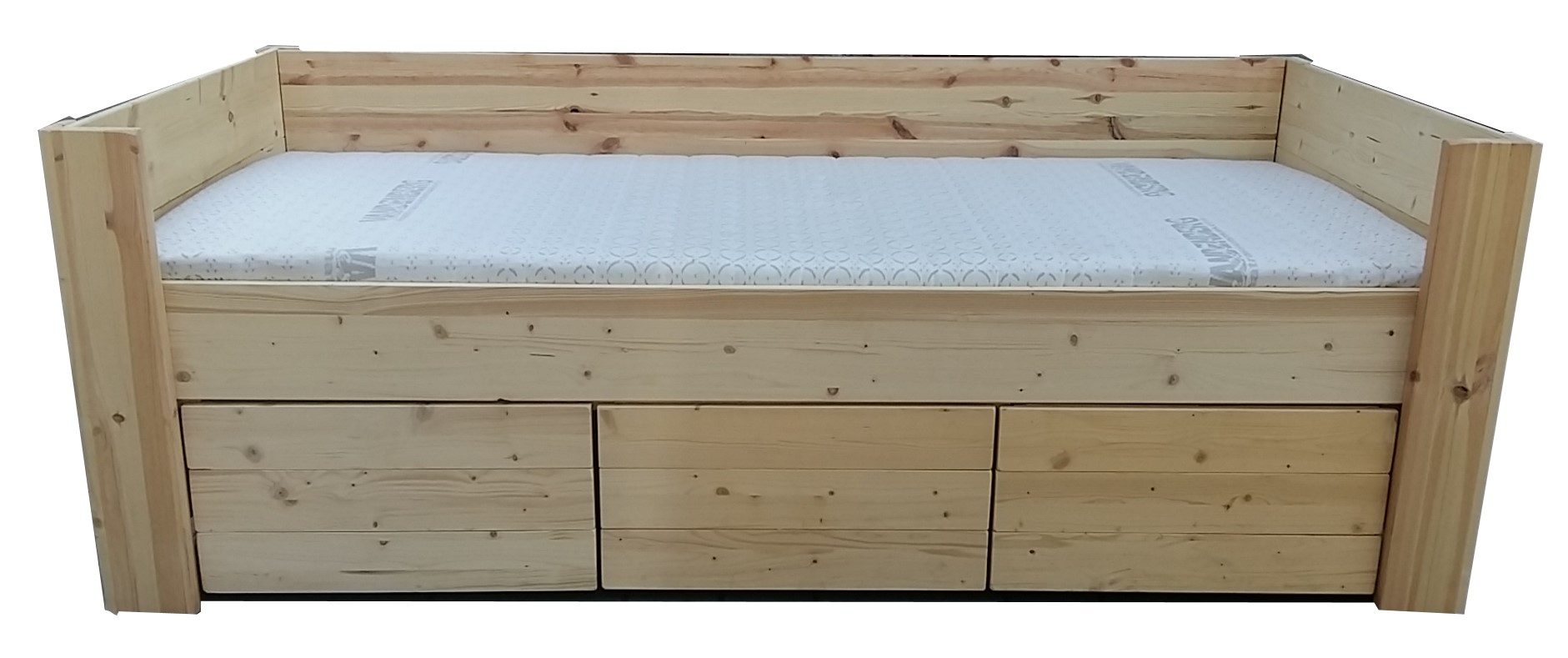 Houten Bank Bed met - (Hoog)